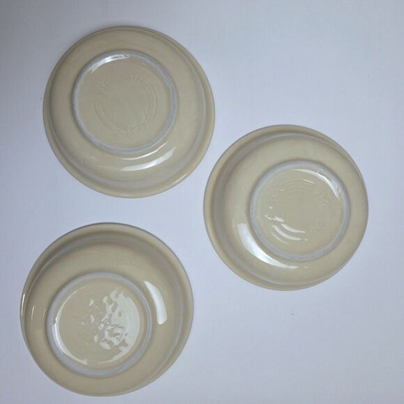 VTG Homer Laughlin HLC Fiesta Coupe Bowls (Set of 3) Ivory Aprox 6 7/8" - Picture 7 of 9